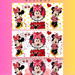 Cute Mouse Tumbler Design Bundle , Minnie Tumbler Wrap PNG, 12oz FlipTop Flip Top Sublimation Design for Kids, Mouse tumbler wrap design