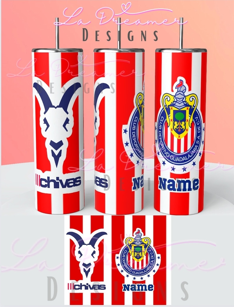Chivas De Guadalajara Tumbler Wrap, Equipo Mexicano Chivas Tumbler Png ...