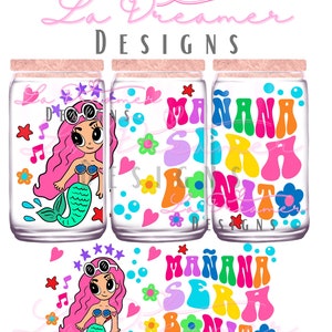 Karol G mañana sera bonito libbie wrap, karol G sirena glass can wrap, karol g mermaid libby wrap png, karol g sirena png wrap, karol g svg