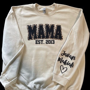 Bella Sweatshirt With Puff Vinyl Mama Nurse Puff Vinyl Sweatshirt