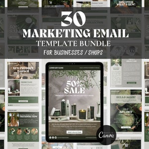 30 Email Marketing Templates for Businesses | Sales & Engagement | Email Newsletter Template | Canva Email Marketing | Business E-mail