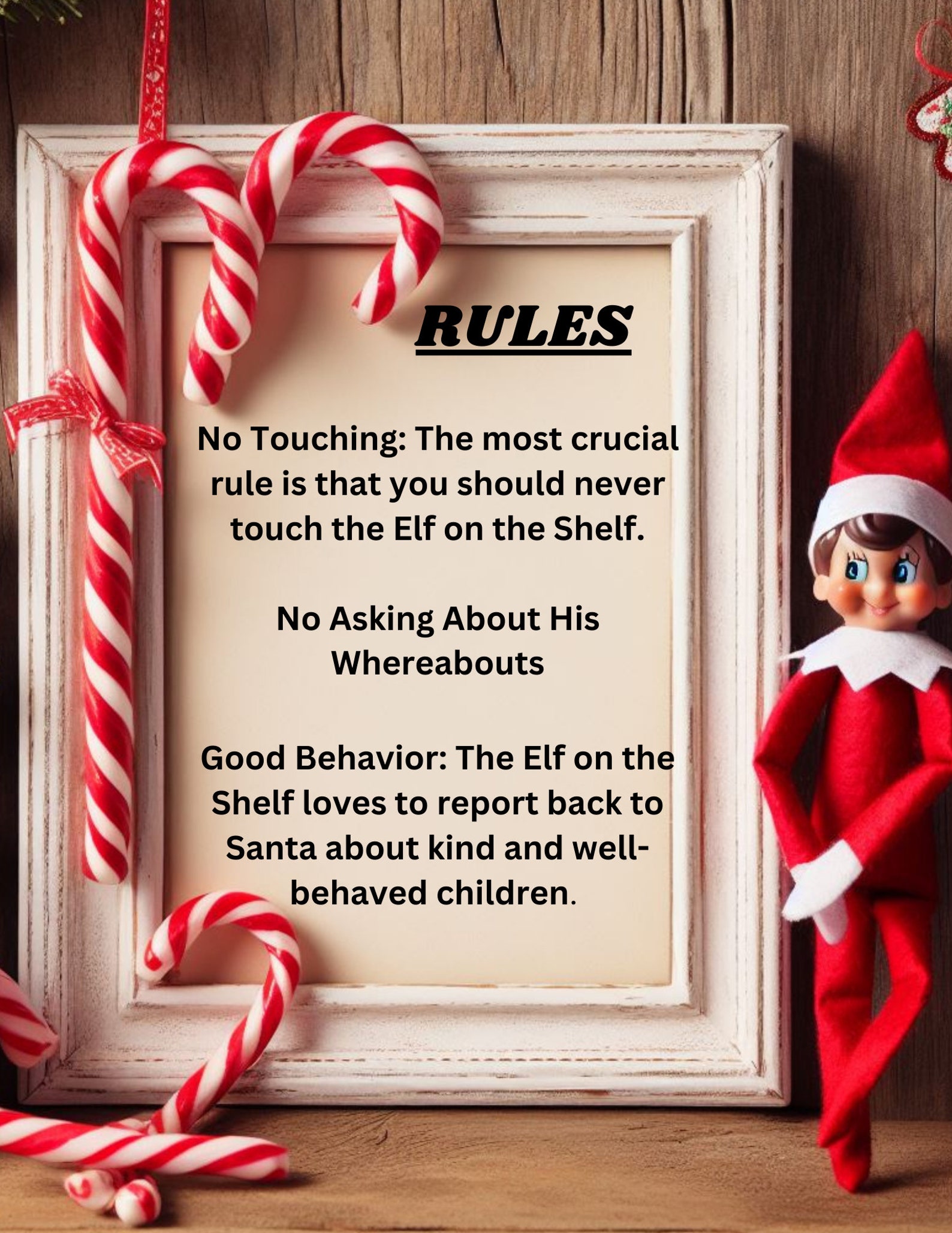 Elf on the Shelf Rules Printable and PNG - Etsy UK