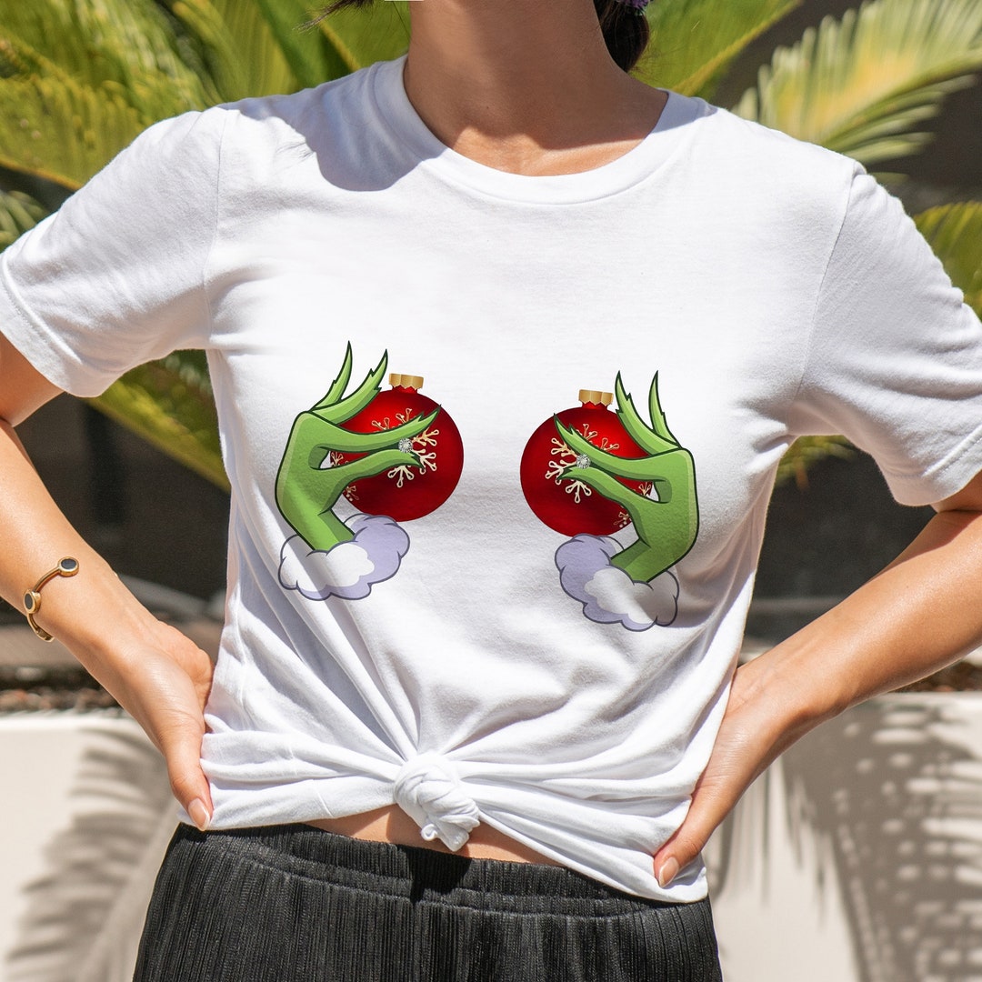 Christmas Gift for Women, Funny Grinch Shirt, Grinch's Hand is on the ...