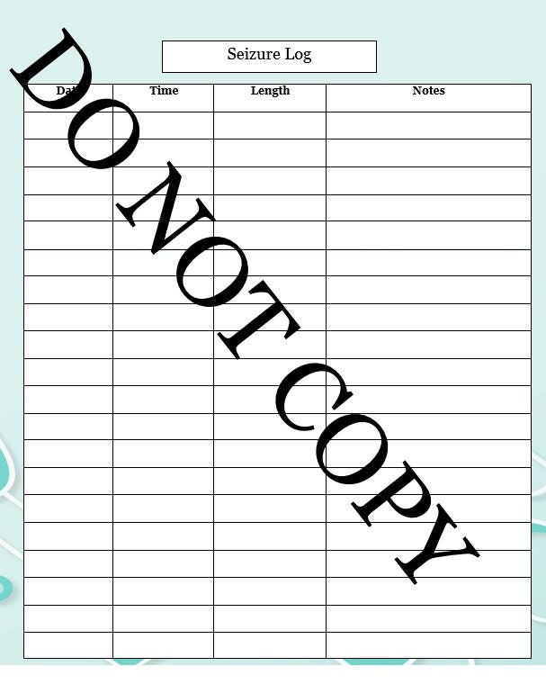 Seizure Log Printable Etsy - vrogue.co