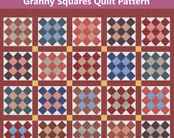 Recreation of Elsa's Quilt - Granny Squares Quilt Pattern - INSTANT DOWNLOAD