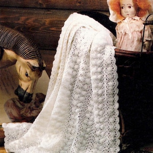 Haakpatroon babydeken / wiegdeken / Afghaans - Lacy Stitch babydeken - pdf direct digitaal downloaden