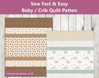 Sew Fast & Easy Baby / Crib Quilt Pattern - INSTANT DOWNLOAD