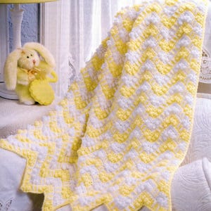 Haakpatroon baby / wiegdeken / Afghan - schattige baby Ripple Afghan #1 - pdf direct digitaal downloaden