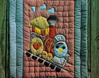 Quilt Pattern Cute & Adorable Chuggy Choo Choo Easy Applique Baby/Crib Quilt - Instructions + Applique Pieces - PDF Instant Digital Download