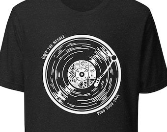 Vinyl Record Graphic Tee, Music Lover Soft Shirt