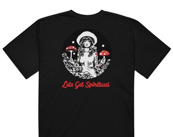 Retro Spiritual Graphic Tee, Trippy Mushroom Shirt