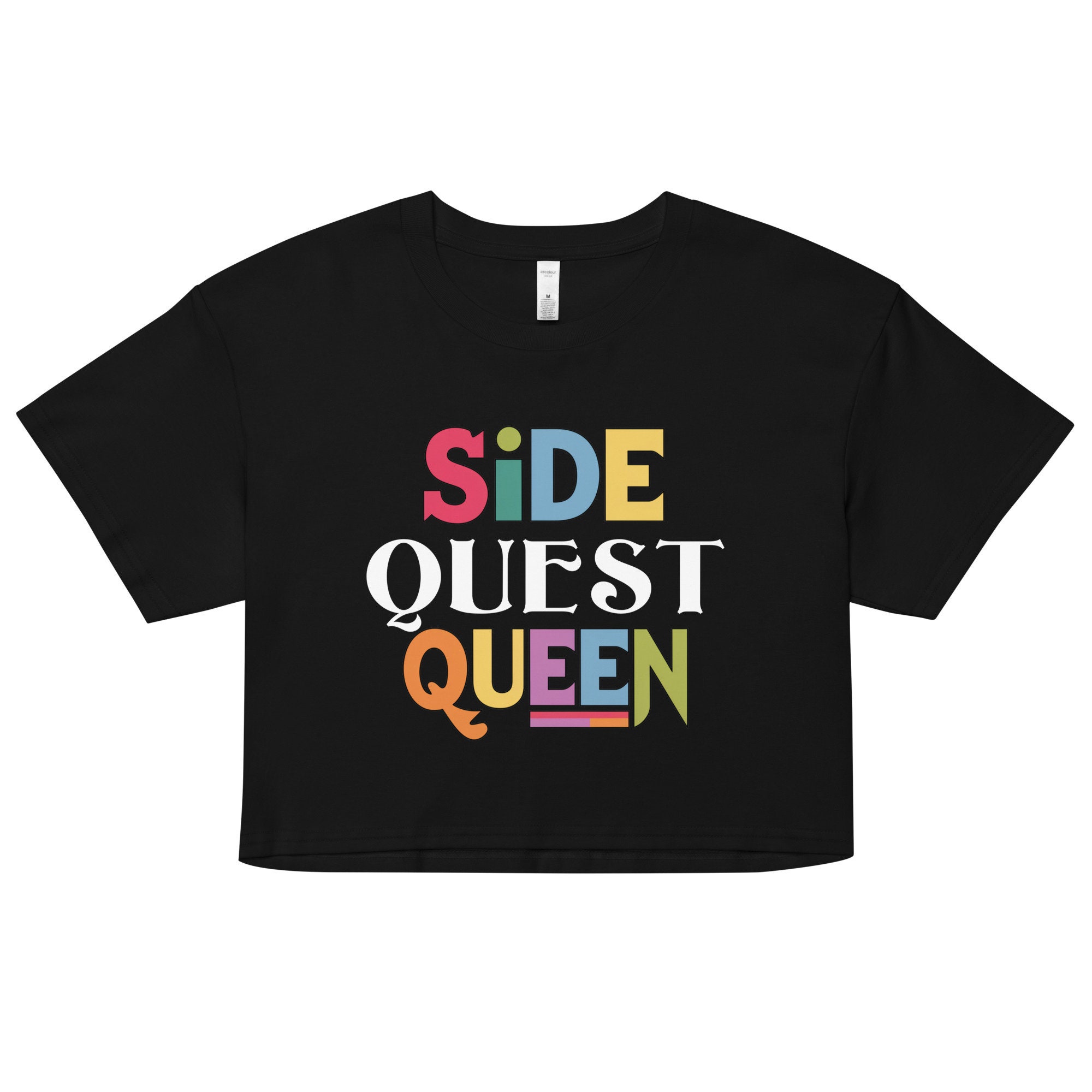 Side Quest Queen Women’s crop top Cute Music Festival Crop top House music Techno Lover rave girl