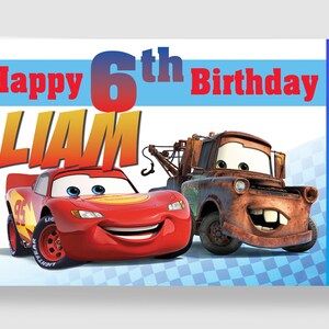 Lightning Mcqueen Birthday Banner, Printed &amp; Shipped - Etsy