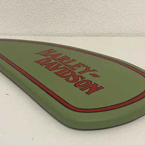 1928 Harley decorationt wooden board imitating petrol tank motorcycle hand painted!