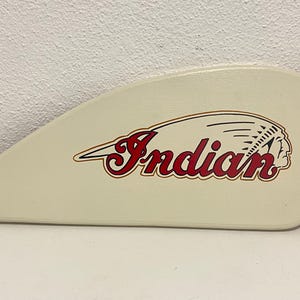 Indian  motorcycle vintage wooden board imitating petrol tank  hand painted!