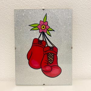 Kustom Bord gerahmte Boxe Tattoo Art Pinstriping