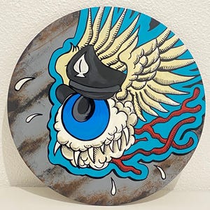 Kustom ratfink flying eye hotrod chopper ratrod pinstriping garage vintage 70s