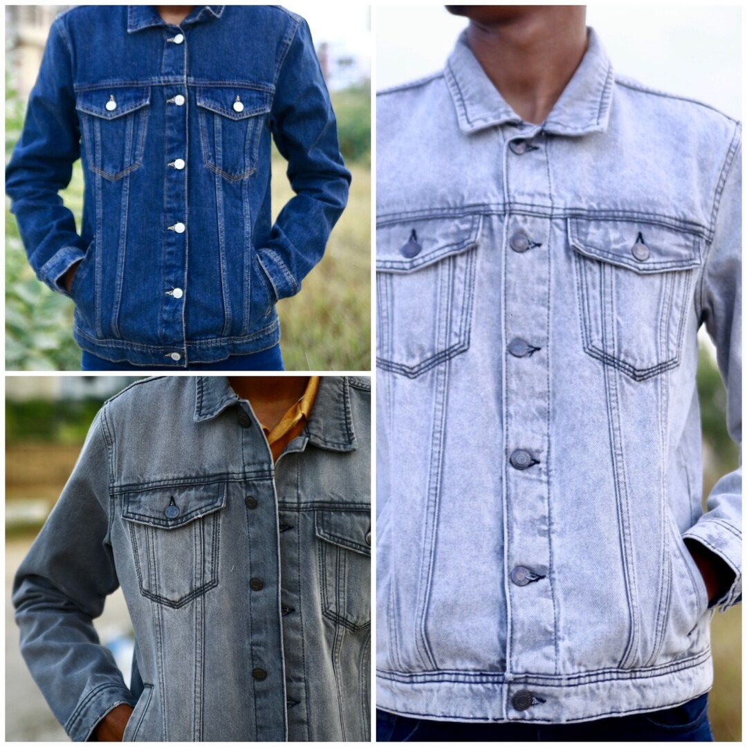 Mens Denim Jacket Jeans Jacket Denim Jacket Men Gift for Him Etsy