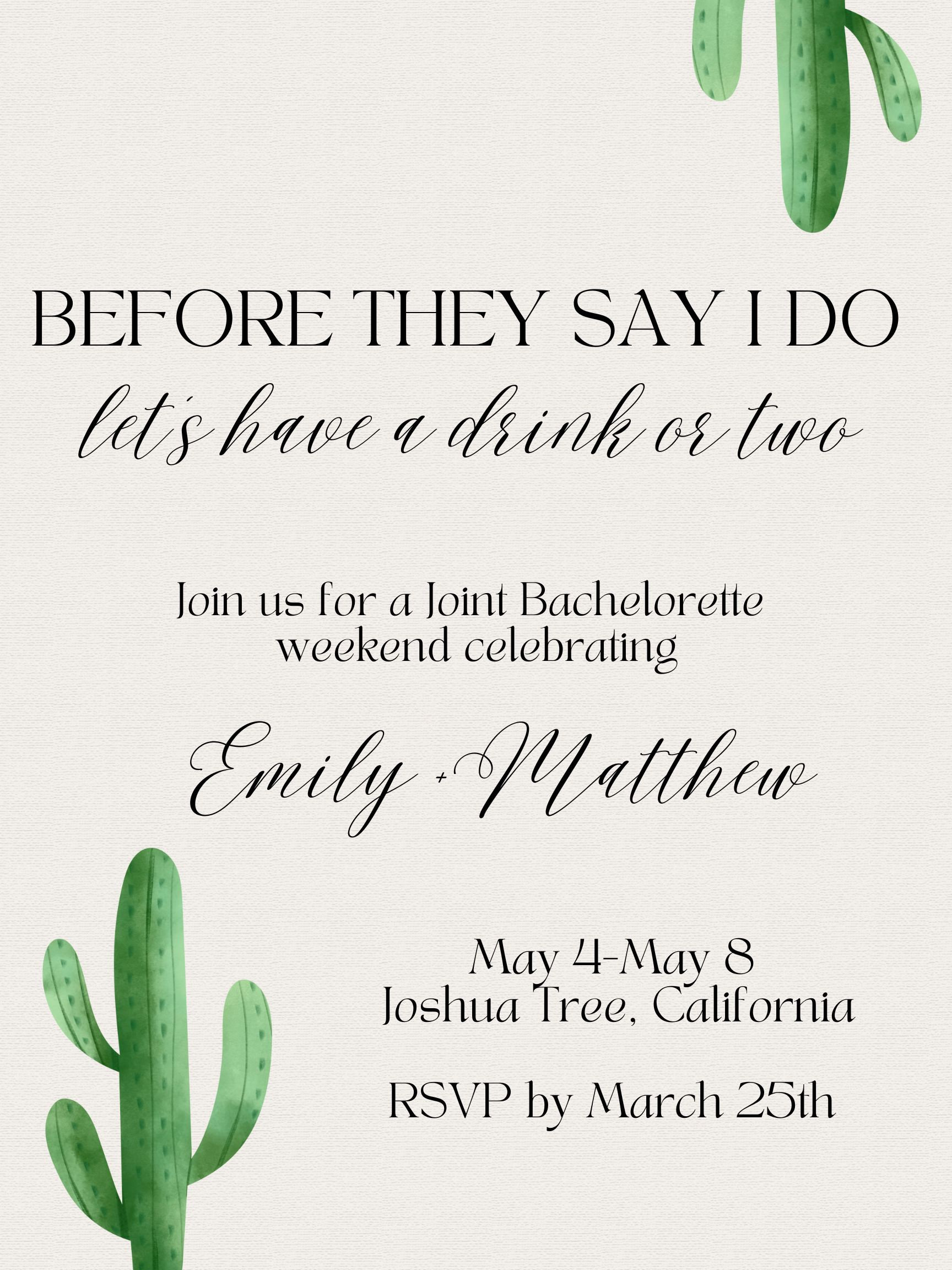 Joint Bachelorette Invite Template Before They Say I Do Lets Have Joint Bachelorette Invite Template Before They Say I Do Lets Have