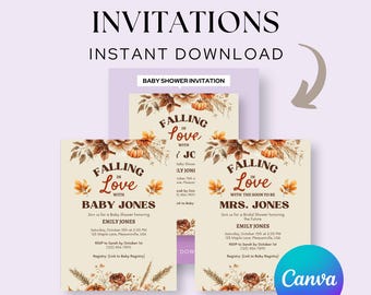 Falling in Love with... Baby & Bridal Shower Invitation
