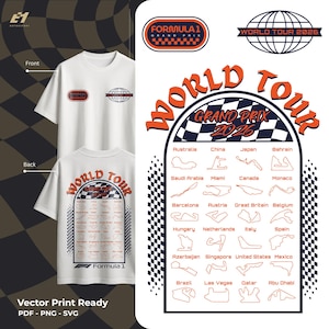 Arte vectorial del Grand Prix World Tour 2026: paquete de todos los circuitos (PDF PNG SVG)