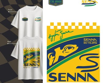 Ayrton Senna Brazil Edition Design - Vector DTF Print Ready for Custom T-shirt