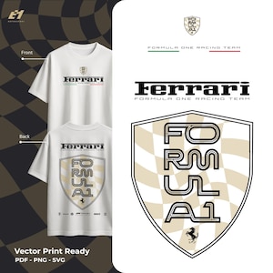 Italian Racing Team DTF Vector Art - Motorsport T-Shirt Custom Design Print Ready - PDF , PNG