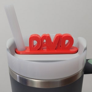 Personalized Tumbler Topper Nameplate Name Tag Personalized Name Plate H2.0 Quencher Lid Tag Custom Tumbler Topper 14, 20, 30, 40 oz.