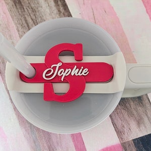 Personalized Tumbler Topper Custom Nameplate Tumbler Topper Personalized Name Plate H2.0 Quencher Lid Tag Custom Name Tag Letter+name