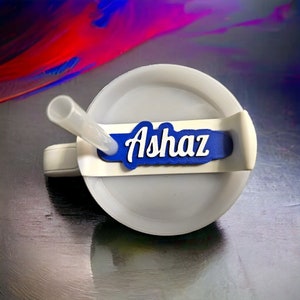Personalized Tumbler Topper Custom Nameplate for H2.0 | Custom Tumbler Topper Name Plate Custom Name Tag Lid Tag 14oz/20oz/30oz/40oz