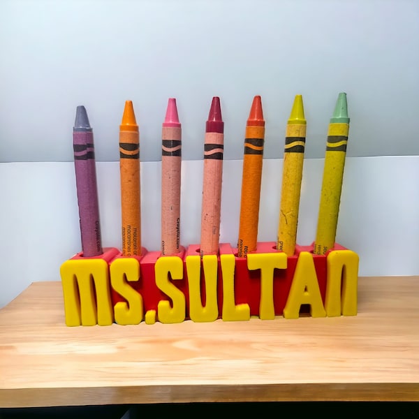 Teacher Pen Holder Gift Personalized Teachers Gifts 3D printed Stationary Desk Decor Office Fun Gifts Personalized Name Pen Holder