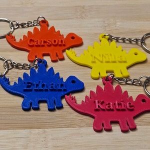 Dinosaur personalized Keychain Name Tag / Water Bottle Tag / Name Tag / Small gifts / Zipper Pull Bag Keychain Name Tag