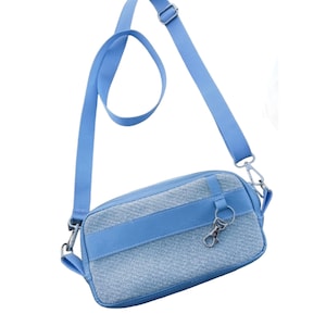 Baby blue Crossbody Bag - Light Blue Purse Crossbody-  crossbody small - crossbody for kids - handmade pink crossbody - Festival crossbody
