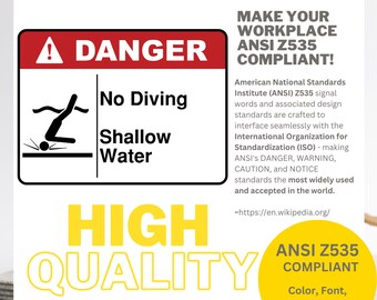 Swimming Pool Rules Poster No Running No Diving Safety Sign - 1mm - View #7