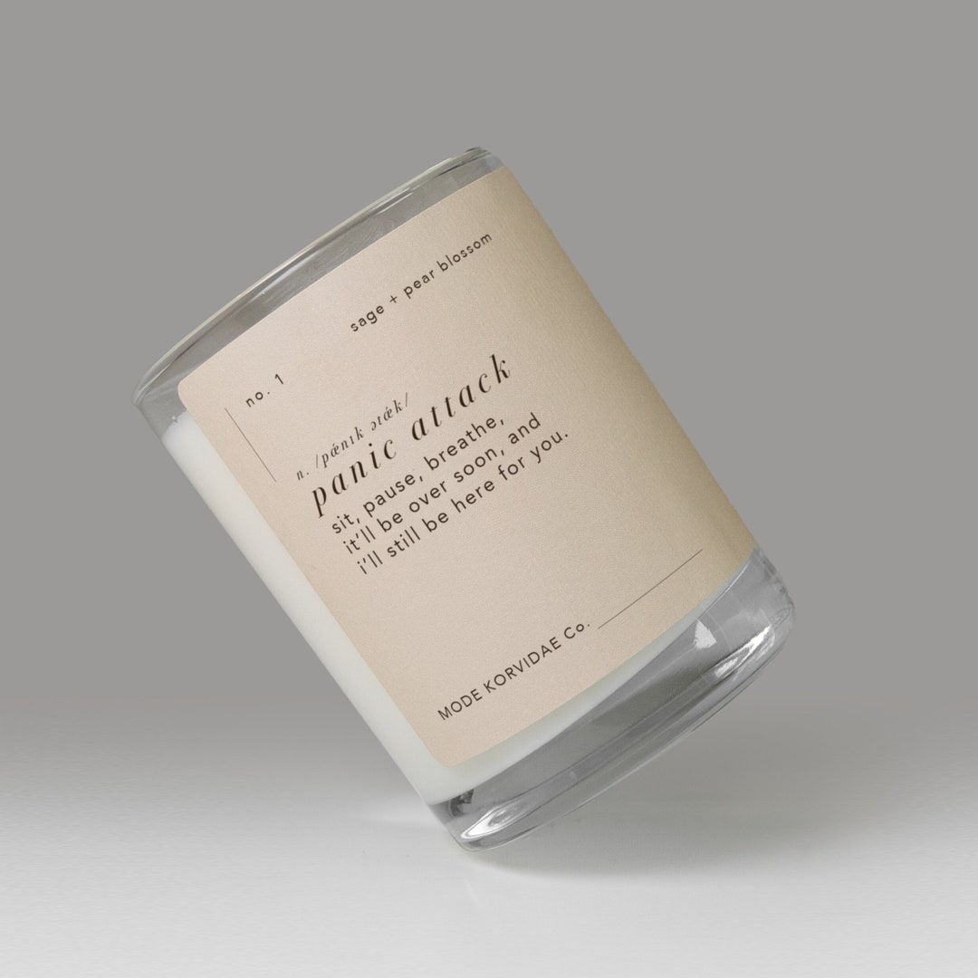 Panic Attack Candle Mental Health Inspired Luxury Poetry Candles for a