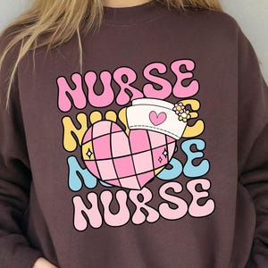 Colorful Pastel Nurse PNG, Pink Nurse Clipart Sublimation Design, Colorful Nurse Doodles, Floral Hospital PNG for Digital Download