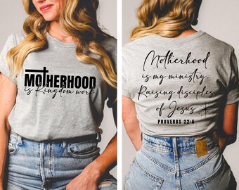 Motherhood is Kingdom Work SVG PNG Christian Mom Svg Bible Quote Svg Design, Religious png Svg, Christian Svg png Sublimation Cut File