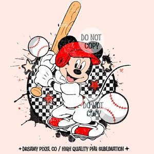 Checkered Baseball Sublimation Designs, Trendy Baseball PNG, Baseball Game Day Png, Baseball Mom Shirt, Baseball Season Png, Mickeyy Mouse