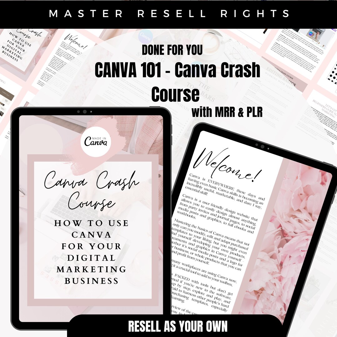 Done for You Canva Crash Course Guide With MRR and PLR Resell Rights ...