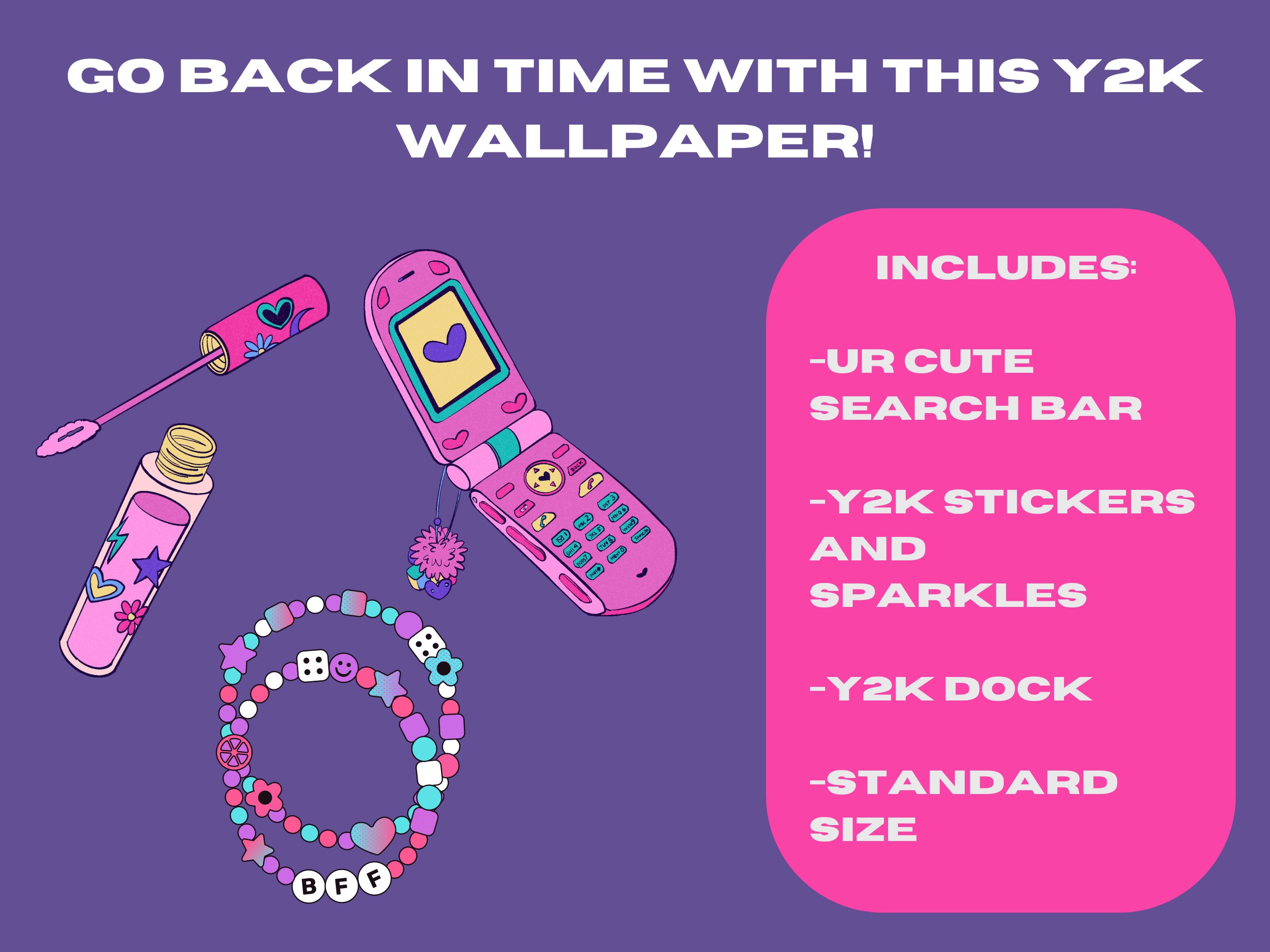 Ur Cute Y2K Wallpaper Aesthetic Pink Cute Desktop Wallpaper Screensaver ...