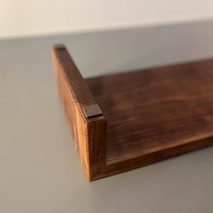 Handmade Walnut Monitor Riser, Ergonomic Computer Stand, Laptop Stand, Monitor Shelf, Minimalist Speaker Riser, Desk Organization image 10