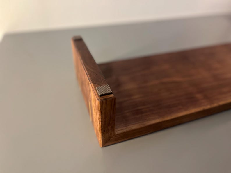 Handmade Walnut Monitor Riser, Ergonomic Computer Stand, Laptop Stand, Monitor Shelf, Minimalist Speaker Riser, Desk Organization image 10