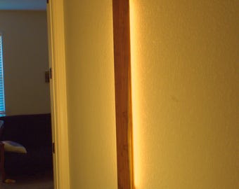 Black Walnut Wooden Wall Sconce: Handmade Philips Hue Accent Lamp