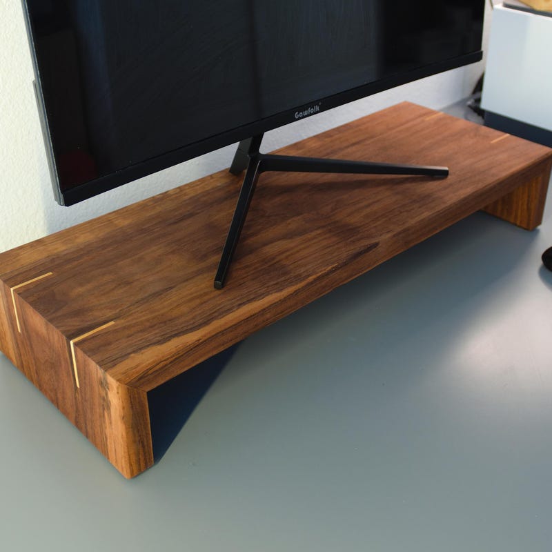 Monitor Stand Maple Wood - Etsy