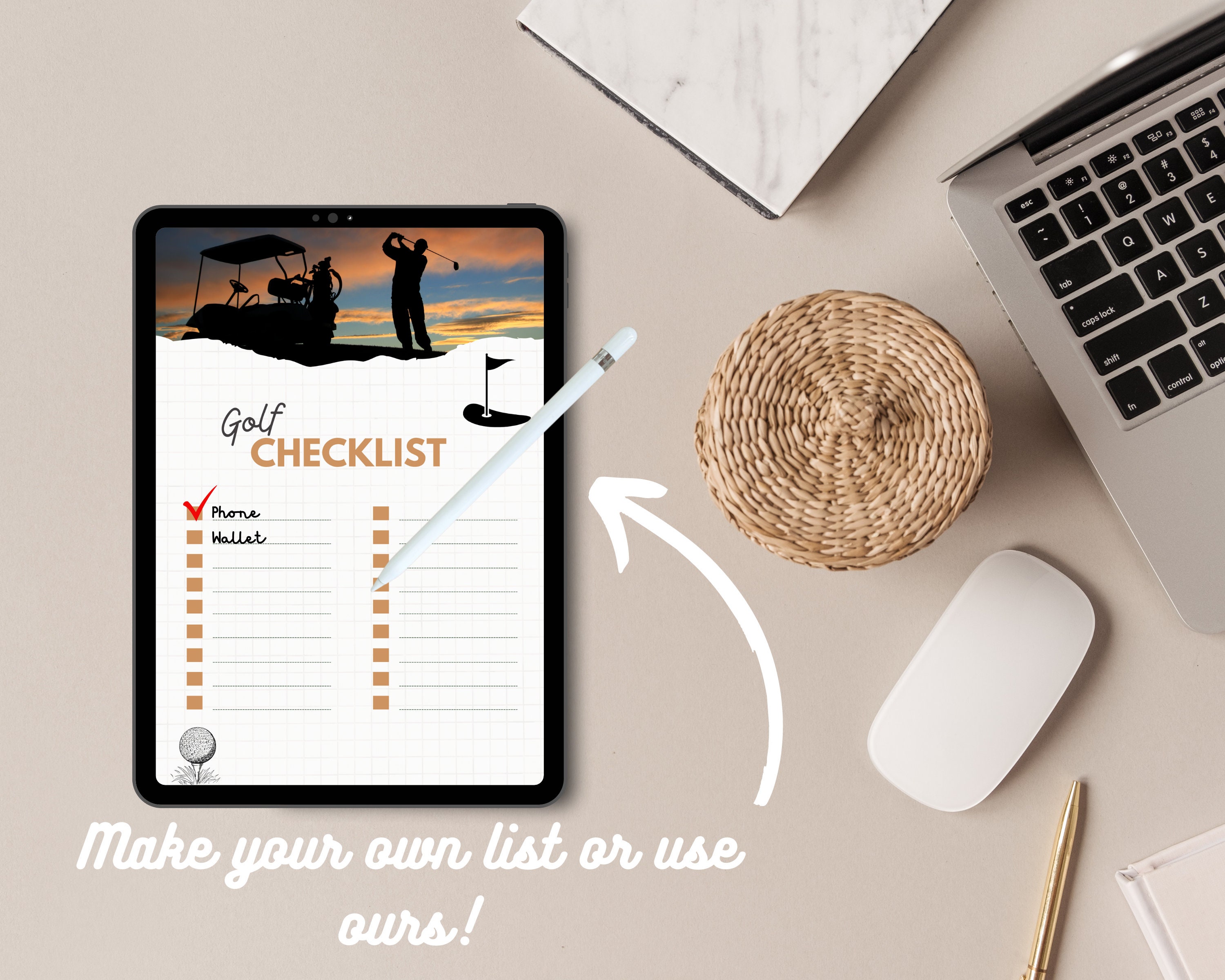 Golf Checklist, Golf Bag Checklist, Golf Essentials List, Golf Bag