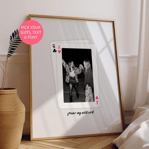 Gepersonaliseerde Wild Card-poster voor beste vriendin, op maat gemaakte fotokaart beste vriend afdrukken Soul Sister cadeau