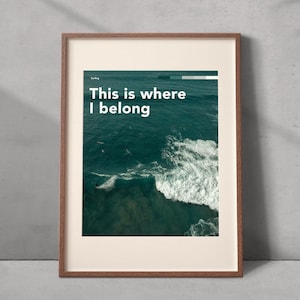 Surf Poster, Surfing Geschenk, Ocean Beach House Decor Wandkunst - Echte Fotografie