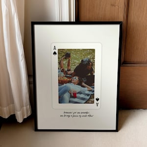 Cadeau meilleure amie pour elle, impression photo de cartes à jouer personnalisées, art mural tendance, âme soeur