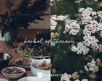 Herbal Apothecary Lightroom Presets, Witchcore Photo Filters (Digital Download)