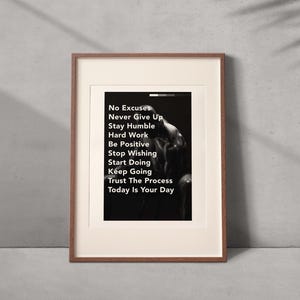 Motivational Gym Wall Art, Boxing Poster, Fitness Gift, Weight Lifting and Fitness Inspo Poster